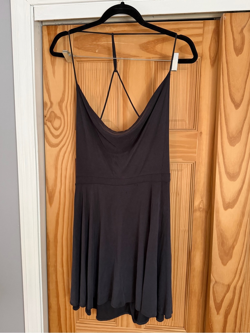 silence + noise Black Cowl Back Slip Dress